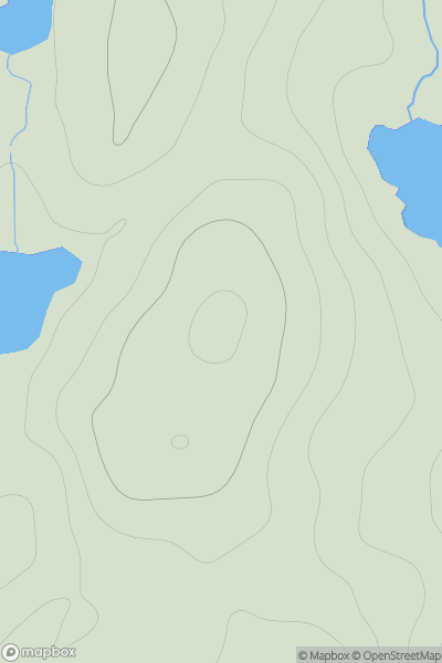 Thumbnail image for Gallow Hill [Shetland Islands] [HU255510] showing contour plot for surrounding peak